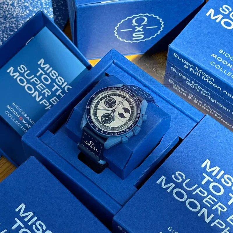 OMEGA X SWATCH MOONSWATCH MISSION TO THE MOONPHASE SUPER BLUE