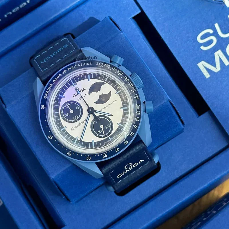OMEGA X SWATCH MOONSWATCH MISSION TO THE MOONPHASE SUPER BLUE