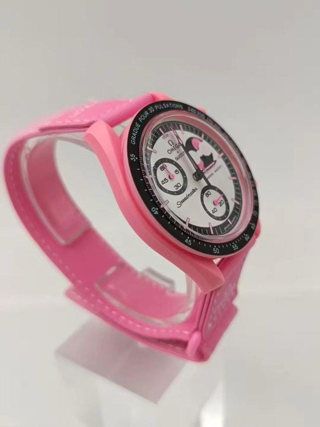 OMEGA X SWATCH MISSION TO THE MOONPHASE THE PINK